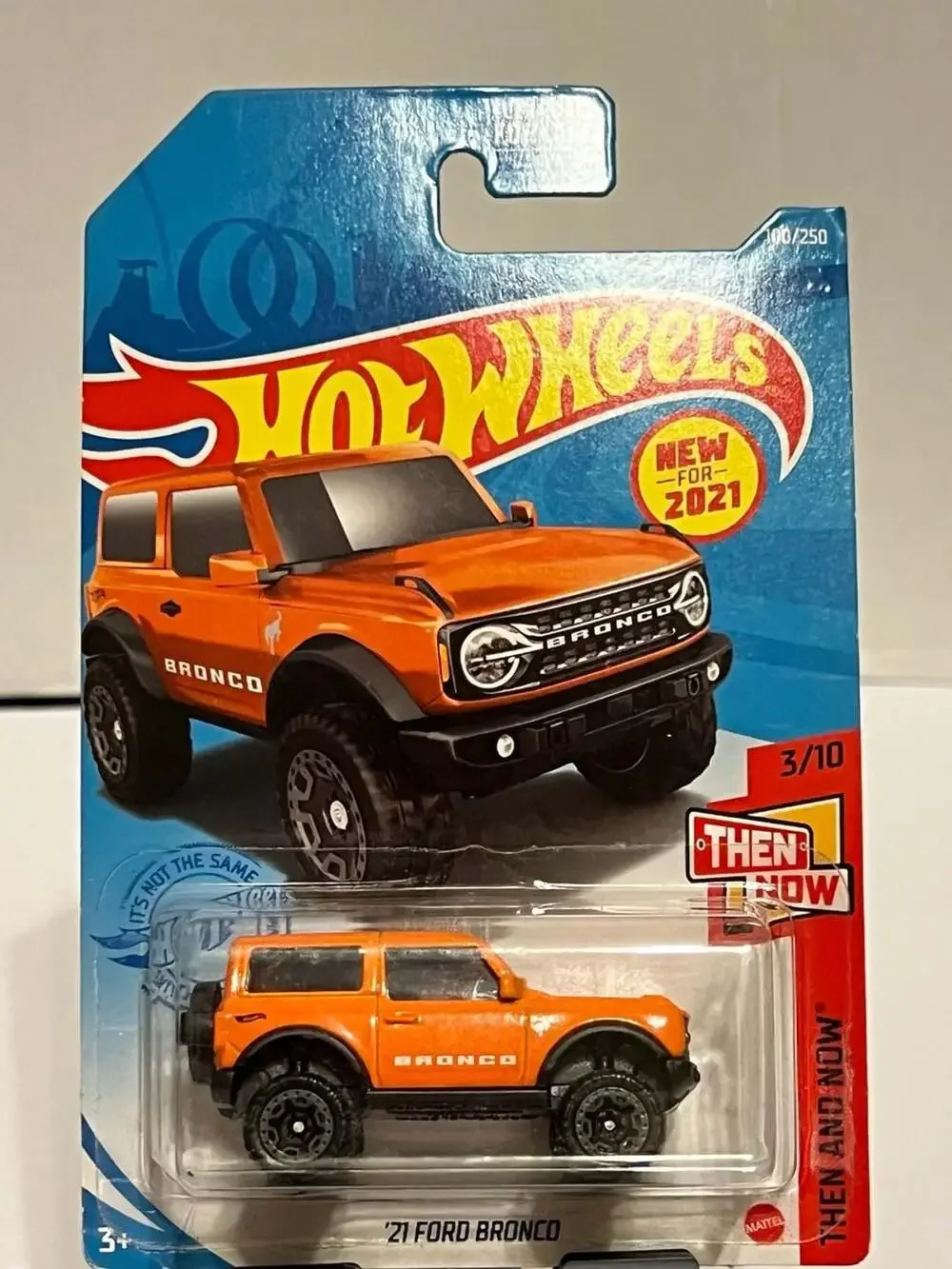 💥Hot Wheels '21 Ford Bronco Orange Then and Now 3/10 Diecast Car